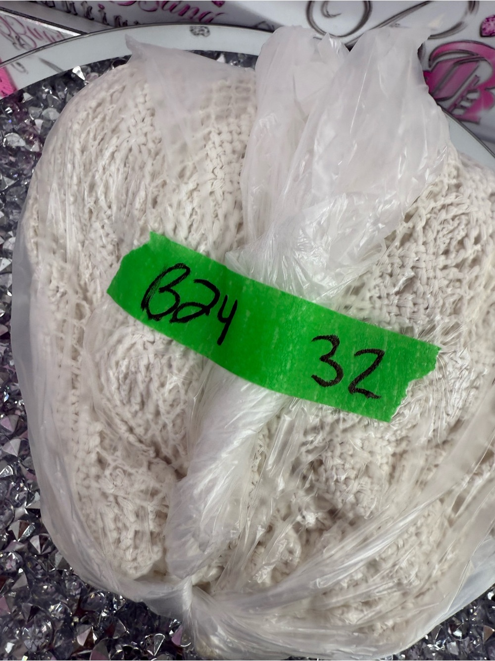 Attitude cardigan vintage white Cream Crochet Button-Front Cardigan knit - Picture 13 of 13